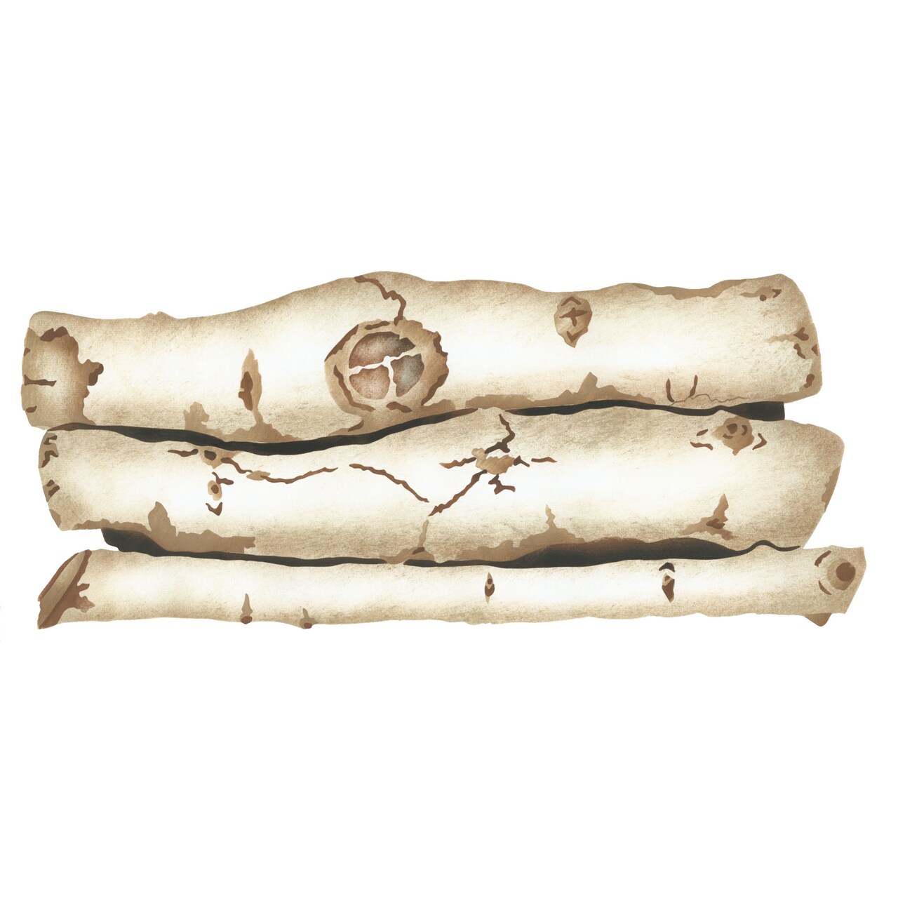 Fireplace Logs Wall Stencil | 2498 by Designer Stencils | Reusable Art Craft Stencils for Painting on Walls, Canvas, Wood | Reusable Plastic Paint Stencil for Home Makeover | Easy to Use & Clean Art Stencil